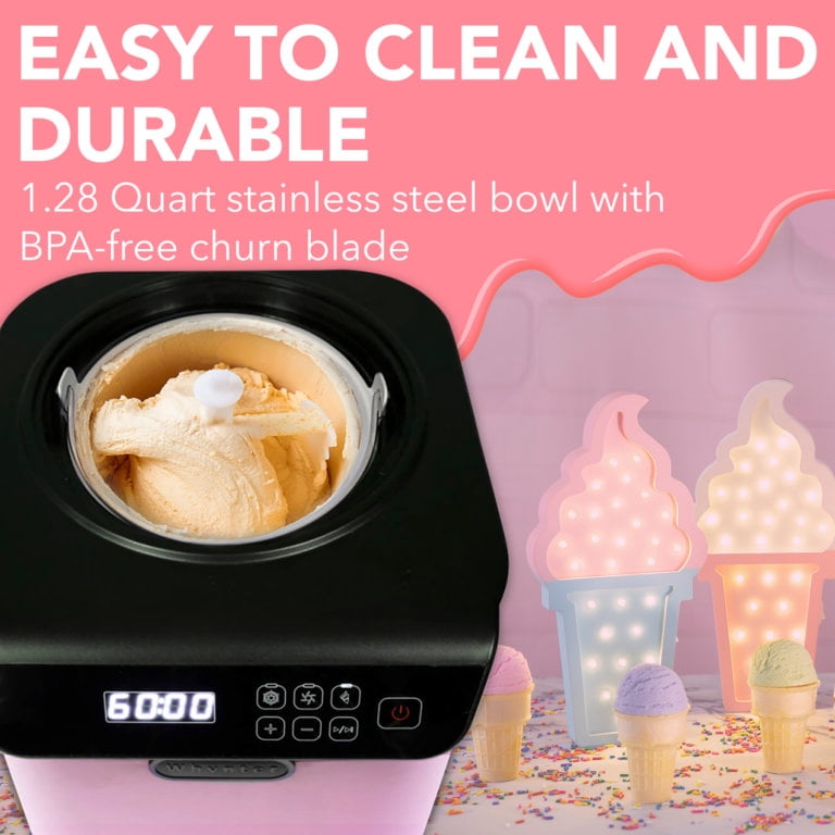 Whynter 1.28 Quart Capacity Compact Upright Automatic Compressor Ice Cream Maker
