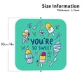 thumbnail image 2 of Yiaed You are so Sweet Print Leather Coasters for Drinks - Cup Coasters Coffee Table Kitchen Table Bar, Home & Office Gifts Handmade Drink Coasters-Square, 2 of 6