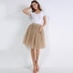 thumbnail image 4 of Gibobby faldas largas Nuevas faldas de tul Carnevale para mujer, falda larga hasta la rodilla con tutú para , falda Midi corta para fiesta de graduación(Caqui， XXL), 4 of 5