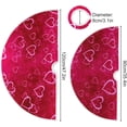 thumbnail image 3 of Coolnut Valentine's&nbsp;Day Love Heart&nbsp;Tree&nbsp;Skirt Double&nbsp;Layers Xmas Tree Skirts, Valentine's&nbsp;Day Holiday Party Indoor Outdoor Home Office Ornaments, 36", 3 of 6