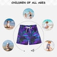 thumbnail image 6 of FORMRS Boys Swim Trunks Quick Dry Mesh Lining Beach Boardshorts, Sizes XS-XL, Dark Mushrooms Pattern, 6 of 7