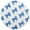 Blue Bows Pattern, variant on 15 Inch Round Grid Plate Mats Heat Non-Slip Resistant PVC Placemats for Kitchen Dining Table Decor Blue Batik Leaves Pattern 1PCS
