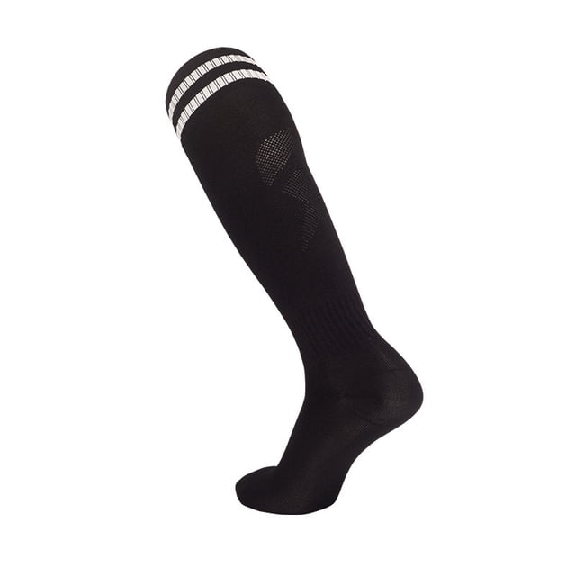 Calcetines de fútbol finos para adultos, calcetines deportivos de rayas altas para hombre, calcetines largos, calcetines de entrenamiento transpirables que absorben el sudor
