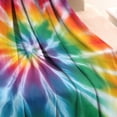 thumbnail image 3 of Colorful Rainbow Tie Dye Spiral Pattern Blanket,Comfortable Soft Flannel Throw Blanket,All Season,Warm Lightweight Blankets for Sofa Bed Couch Living Room Chair,30"x40", 3 of 4