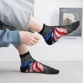 thumbnail image 2 of Sigee Butterfly With USA Flag for Crew Soft Moisture-wicking Socks ,Cushion Moisture Wicking Boot Socks for Men and Women, 2 of 7
