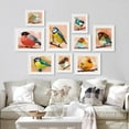 thumbnail image 4 of PixonSign Framed Canvas Print Wall Art Set - Pastel Watercolor Geometric Birds Poster Art - Spring Animals Print Gallery Set of 9 Abstract Illustrations Wall Décor for Home - White, 4 of 5