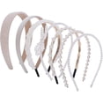 thumbnail image 1 of wonima11 7 Pcs Pearl Headbands for Women, White Headband Sprinkle Hairband for Girls, Gold Hair Accessories for Prom Wedding Birthday, 1 of 1
