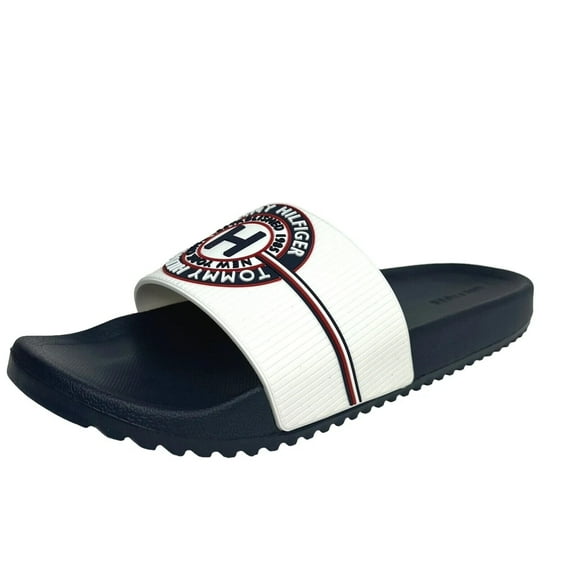 Tommy Hilfiger Rowdy Men's Slide Pool Sandals Size 13 White Navy Lightweight