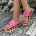 thumbnail image 2 of Utoimkio Ankle Straps Sandals for Women Summer Flat Shoes Casual Slip On Women's Sandals Clip Toe Slippers, 2 of 9