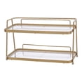 thumbnail image 1 of veasfak Cosmetic Rack Bathroom Organizer Shelf Storage Box Bathroom Countertop Organizer Golden, 1 of 9