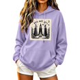 thumbnail image 2 of Molidfa Womens Retro Ghost Hoodie Pumpkin Patch Graphic Oversized Pullover Sweatshirt, 2 of 5