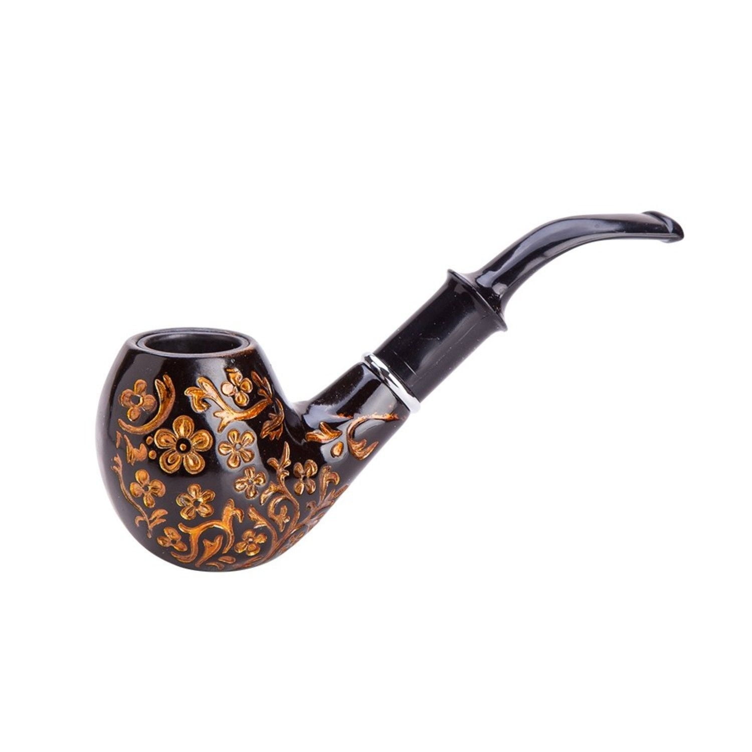 Durable Elegant Carve Patterns Wooden Smoking Tobacco Pipe TP5519