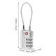 thumbnail image 2 of Portable TSA Approved Security Cable Luggage Lock 3-Digit Combination Password Lock Padlock (Silver), 2 of 3