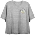 thumbnail image 5 of Free Authority Palm Trees Women's Heather Gray Crop Tee-Small, 5 of 7