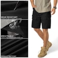 thumbnail image 3 of liyiyiyia Cargo for Men Shorts Hiking Casual Summer Shorts Men Travel Golf Camping with 10 Pockets Black 40 (No Belt), 3 of 8