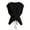 Black, variant on Summer Tops for Women Knot Front Casual Blouses Round Neck Short Sleeve Loose Basic Solid Color Tops, Black XL