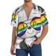 thumbnail image 1 of Balery Panda with Sun glasses Camisa Casual de Manga Corta con Botones para Hombre, Texturizada, Estilo Cubano, para Playa, Verano-4X-Large, 1 of 5