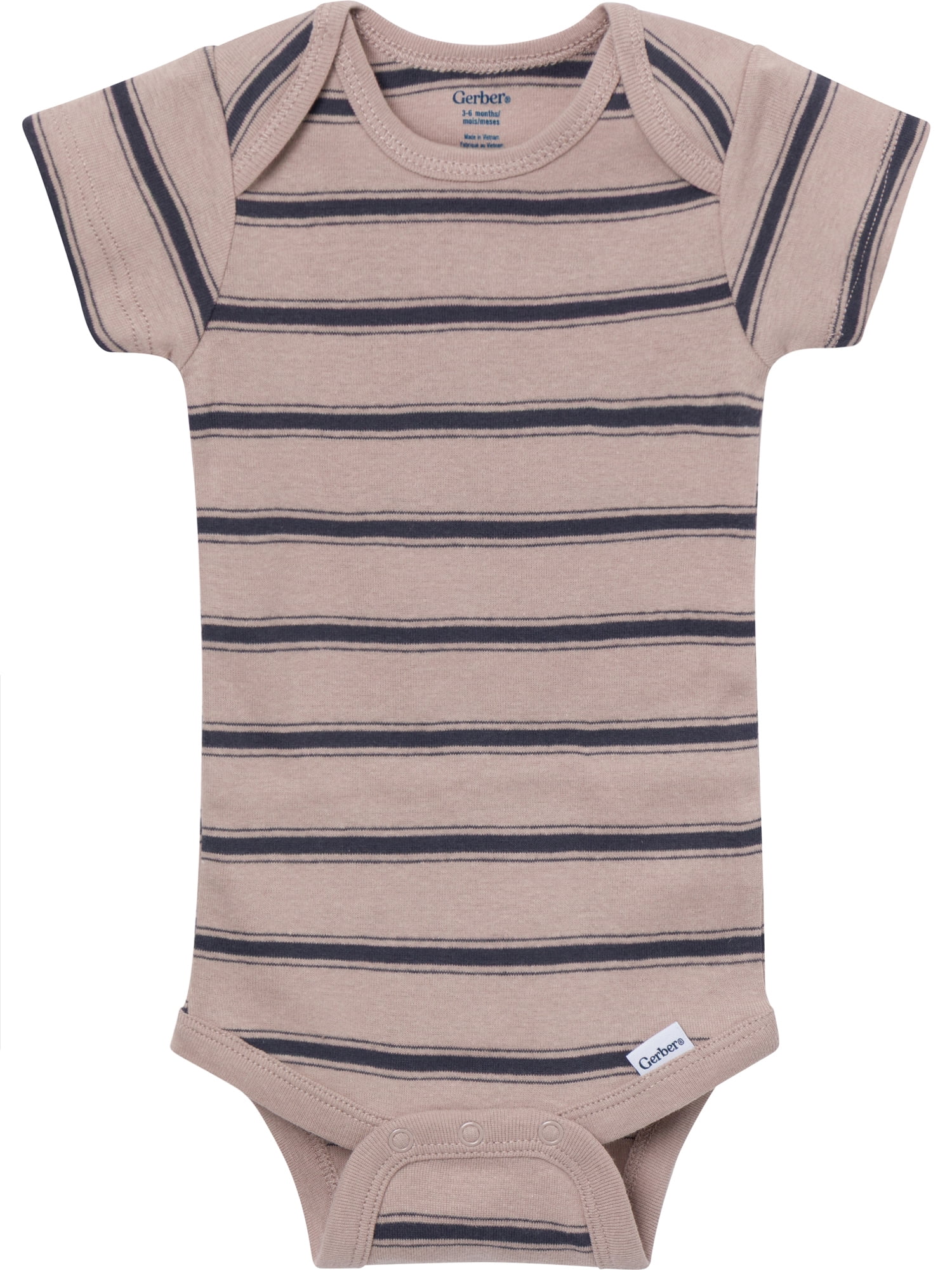 Gerber Baby Neutral Short Sleeve Onesies, 8-Pack, Sizes 0/3 Newborn - 12 Months