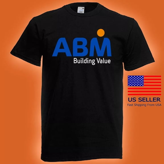 ABM Industries Building Value Men's Black T-shirt Size S to 5XL