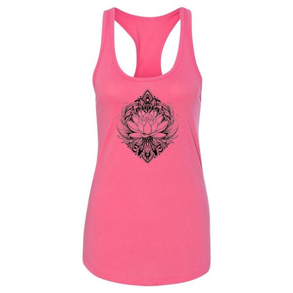 Lotus Flower Tattoo Impression Tank Women -Image by Shutterstock, Female Medium