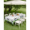 thumbnail image 4 of Outdoor Tablecloth with Umbrella Hole for Patio/Picnic/Party/Camping, Football Sport Waterproof Table Cloth Rectangle Table Cover Washable, Modern Grass Lawn Balls Gaming Black Lines (60"x 102"), 4 of 9