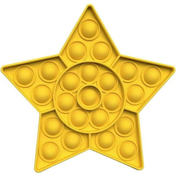 Yellow Star Push Pop Bubble Fidget Toy [Toys, Ages 3 ]