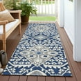 thumbnail image 6 of Addison Rugs Chantille Indoor/Outdoor Transitional Diamonds Navy Washable Runner Rug, 2'3" x 7'6", 6 of 6