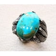 thumbnail image 6 of Arizona Turquoise Ring, Silver Jewelry, 925 Silver Ring, Father's Day, Eagle Claw, Natural Turquoise, December Birthstone Ring, Heavy Mens Ring, Spiritual Healing Gemstone, Christmas, Tiny Mens Ring, 6 of 6