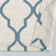 thumbnail image 2 of Curtainking Kitchen Valance Curtain Farmhouse Moroccan Tile Print Flax Linen Blend Small Window Curtains 16 inch 1 Panel Rod Pocket Blue on Beige, 2 of 7