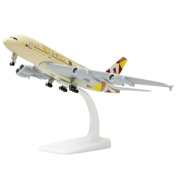 NATEFEMIN For the Aviation Fanatic: Etihad A380 Alloy Model Airplane, High-Quality Diecast, Perfect for Any Display Space