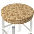 thumbnail image 3 of Fuzoiu Brown Flowers Print Bar Stool Cushions, Super Breathable Round Bar Stool Covers,Seat Cushion Round- One Cushion Only-14 inch, 3 of 7