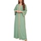 thumbnail image 1 of Gibobby Suave Camisa de Noche para Mujer Día de San Valentín Ropa dormir musulmana larga manga larga con estampado y bloques color con cuello en V para mujer con(Verde,CH), 1 of 5