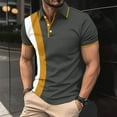 thumbnail image 5 of HCNTES Men's Golf Polo Shirts Color Tennis Shirt Short Sleeve Casual Work T-Shirt(Grey,S), 5 of 5
