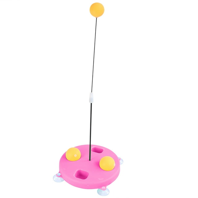 1 Set Table Tennis Device Elastic Table Tennis Training Appliance Sports Training Device Educational Plaything without Rackets for Boys Girls (Rosy)