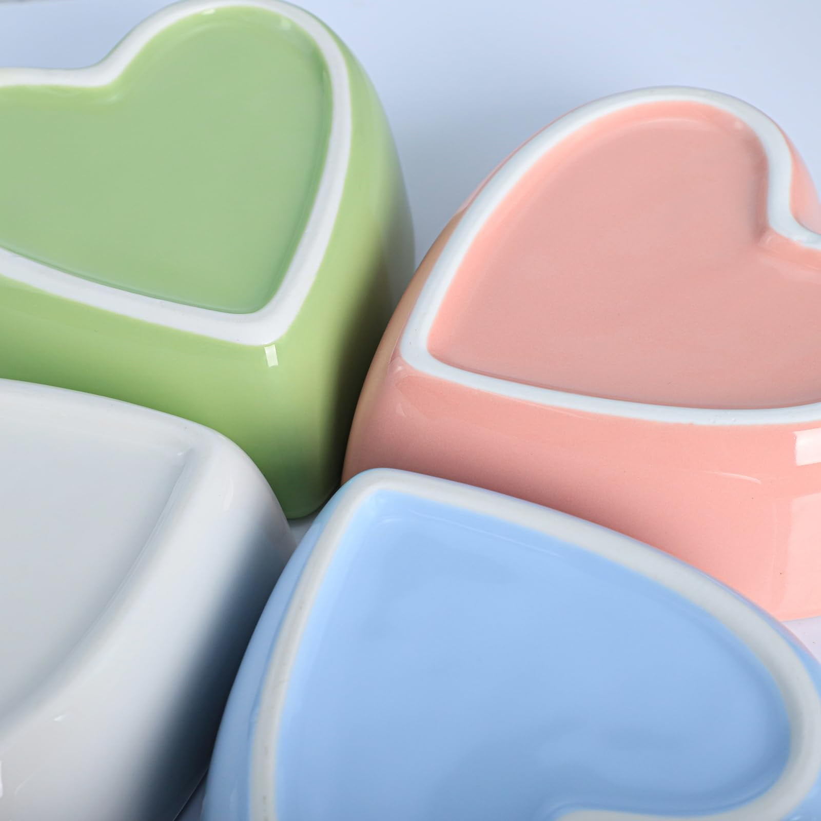 2pcs Heart-Shaped Bowls for Salad Soup Snack Dessert Household Cooking Bowls for Home Kitchen