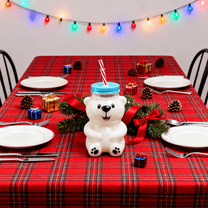 18.6oz Bear Glass Cold Cup with Straw, Holiday Cup, Perfect for Iced Coffee, Cocktails, Cold Brew, and Christmas Gifts for Drinkware Collectors,(1 Bear Cup with Straw)