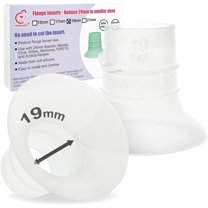 Nenesupply 2nd Generation 19mm Flange Inserts Compatible with 24mm Flange of Elvie OG Elvie Stride Spectra Momcozy Willow Reduce 24mm to 19mm Replace Elvie Inserts Not Original Elvie Pump Parts