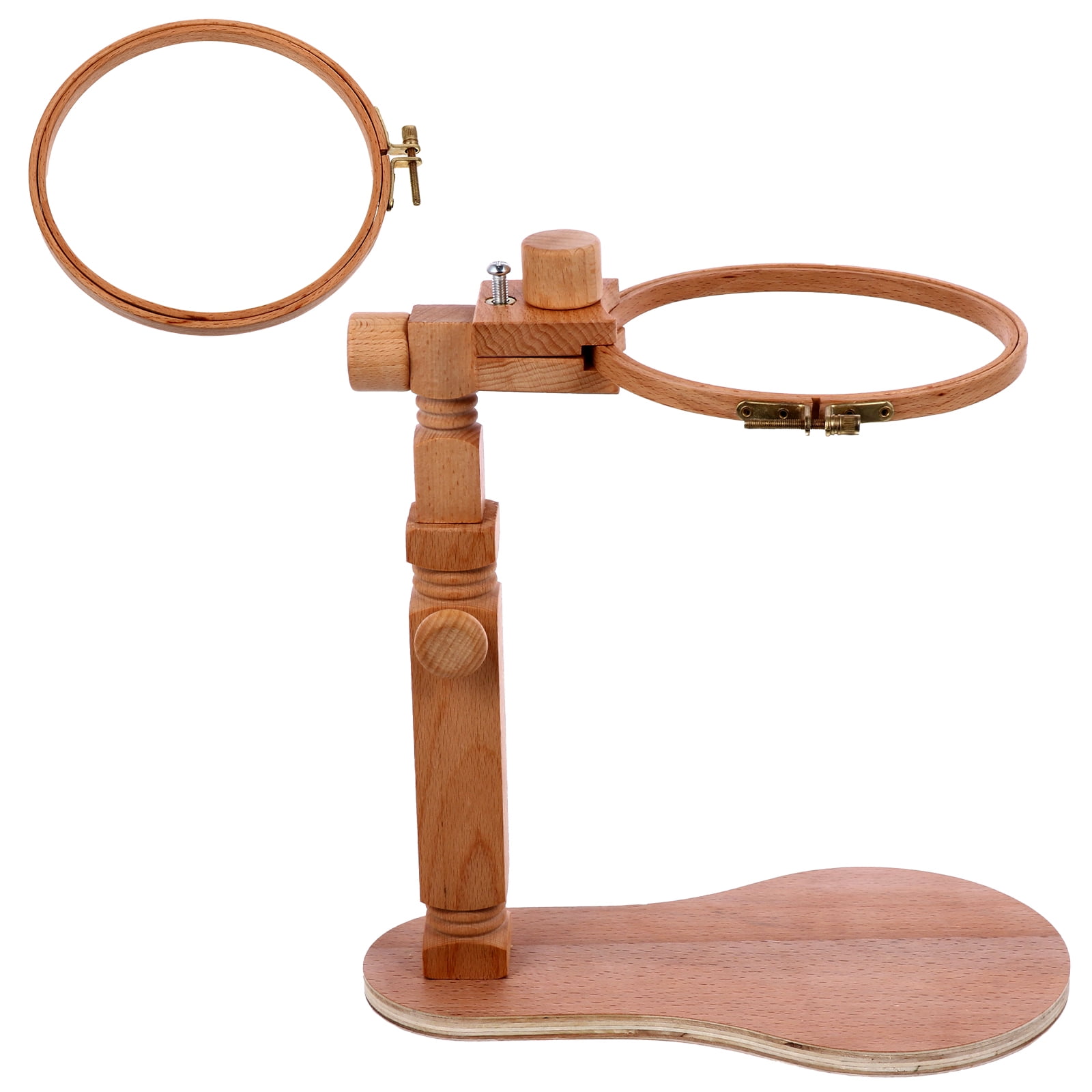 360 Rotation Cross Stitch Frame Rack Adjustable Wooden Embroidery Lap