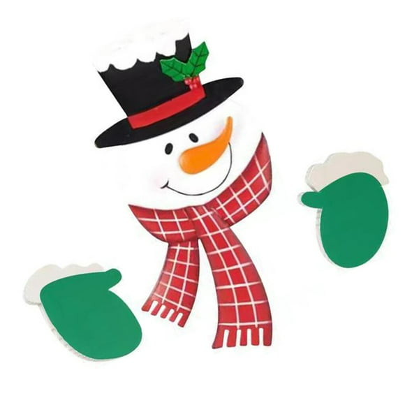 Thinsony Christmas Home Decor Christmas Themed Santa Snowman Garden Fence Topper Ornament Holiday Hanging Decor Gift Type 2