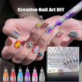 thumbnail image 3 of Fine Tips 3D Nail Art Pens, 12 Colors 0.5MM Nail Polish Pens Nail Point Graffiti Dotting Pen Drawing Painting Liner Brush for Home Salon Quickly DIY N, 3 of 5