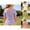 Purple, variant on Girls Trendy Back Cross T-Shirt Short Sleeve Summer Korean Solid Versatile Pullover Top Tee Shirt Children Clothes