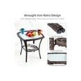 thumbnail image 6 of EastVita 3 Pieces Rocking Wicker Bistro Set. Outdoor 360° Swivel Rocker Patio Outdoor Furniture Conversation Sets With Porch Chairs And Glass Coffee Table, 6 of 6