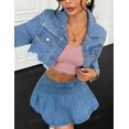 thumbnail image 3 of Ekouaer Long Sleeve Crop Tops for Women Scroop Neck Lightweight Basic Base Layer Thermal Undershirts Shirts Dusty Rose, 3 of 5