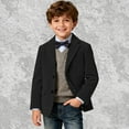 thumbnail image 6 of SRZYMJ Boys Corduroy Blazer Jacket Retro Casual Sport Coat Western Cowdoy Kids Suit Jacket for Boy Formal Wedding School Black 7-8 Years, 6 of 6