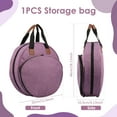 thumbnail image 2 of Embroidery Bag Sturdy Oxford Cloth Cross Stitch Bag with Multiple Pockets and Handle Double Layer Round Embroidery Project Bag for Embroidery Hoops Floss Threads, 2 of 10