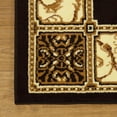 thumbnail image 6 of Formal Medallion Border Ultra-Soft Indoor Area Rug or Runner, 5' x 5', Coffee by Blue Nile Mills, 6 of 6
