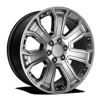 OE Creations Aluminum Rim PR113 20X9in Hyper Silver Dark with Chrome Accents Finish, 113HC-295824