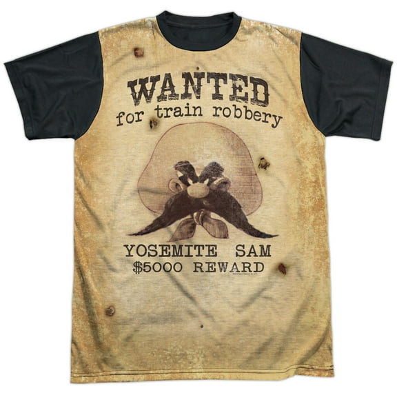 Looney Tunes Wanted Unisex Adult Halloween Costume Sublimated T Shirt