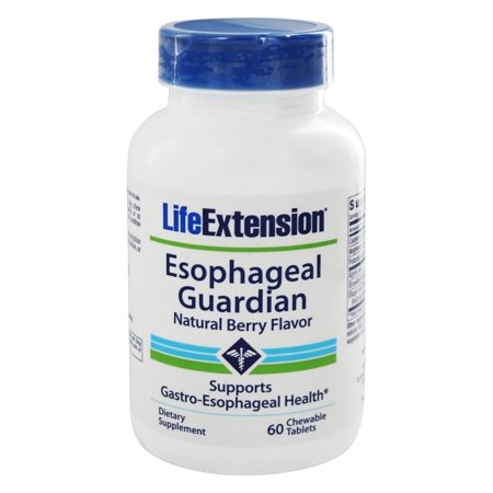 Liver Flavored Chewable Tablets - Life Extension - Esophageal Guardian Natural Berry Flavor - 60 Chewable Tablets