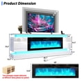 thumbnail image 2 of Blotout 81" Fireplace TV Stand with 50" Fireplace, LED Lights & Power Outlet for 90/85/80 Inch TV, Modern Gaming Entertainment Center with High Gloss Cabinet, Media TV Console for Living Room, 2 of 10